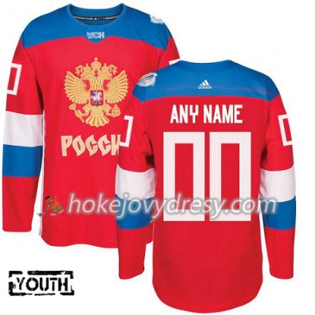 Dětské Hokejový Dres Rusko Personalizované Světový pohár v ledním hokeji 2016 Červená Premier